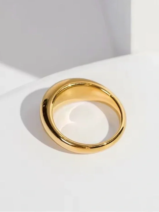 SIZE 8 | 18K Gold Plated Chunky Dome Ring - Picture 8 of 11